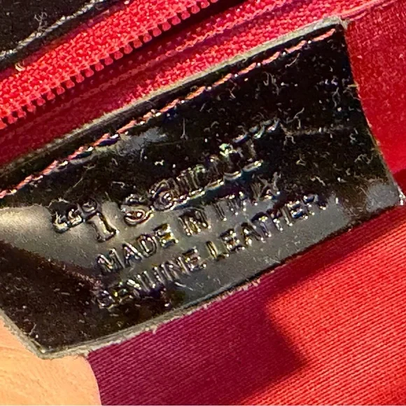 ISANTI BLACK patent Handbag VINTAGE - Picture 5 of 5